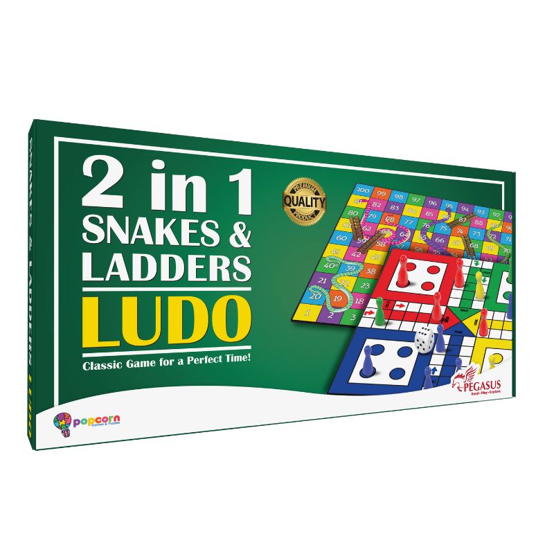 2 in 1 Snakes and Ladders Ludo