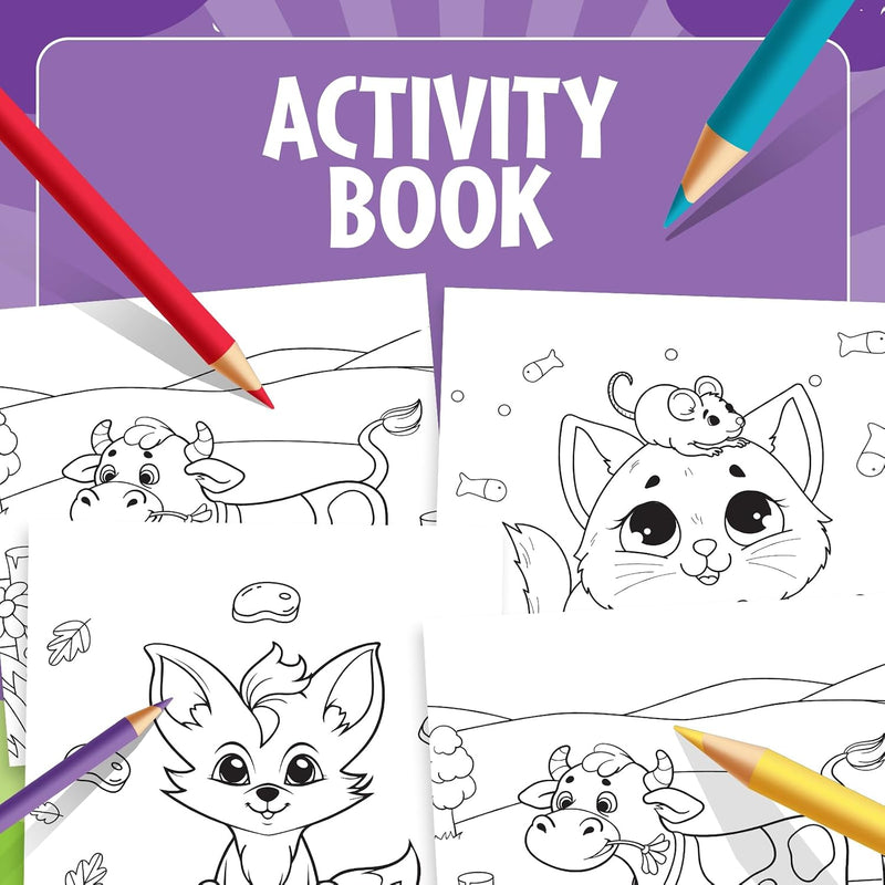 Animal & Bird Colouring Book for Kids | Sticker Activity Book with 100 Stickers | Creative Learning | ( Age 3+ Years)