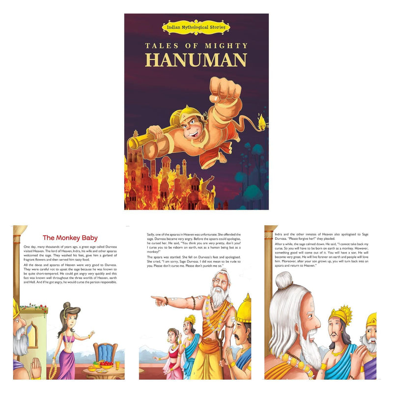 Indian Mythological Stories for 2+ Yrs Kids- Set of 5 Books - Lord Rama, Shiva, Krishna, Ganesha & Hanuman (Illustrated)