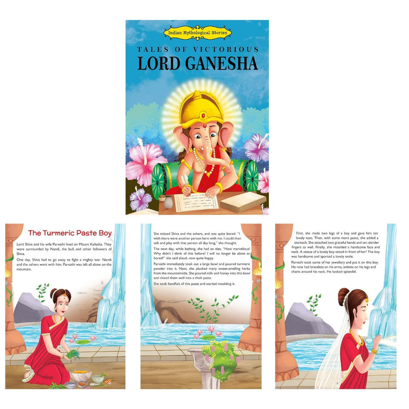 Indian Mythological Stories for 2+ Yrs Kids- Set of 5 Books - Lord Rama, Shiva, Krishna, Ganesha & Hanuman (Illustrated)