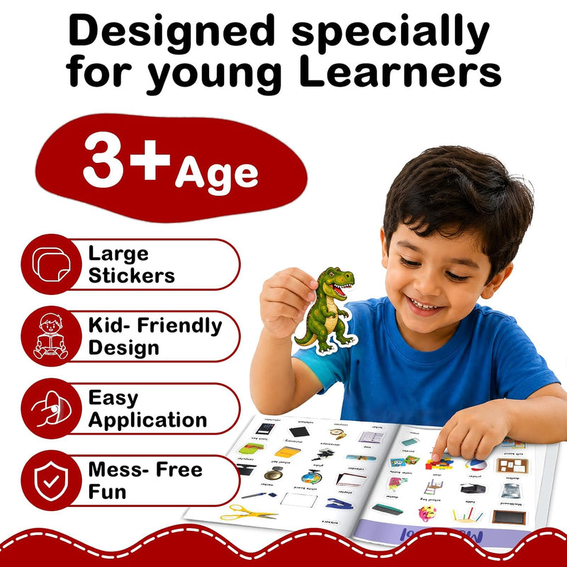 1200+ Ultimate Stickers Books (Set of 3) - Space and Science, Dinosaurs, World Around Us for 3+ Years Kids