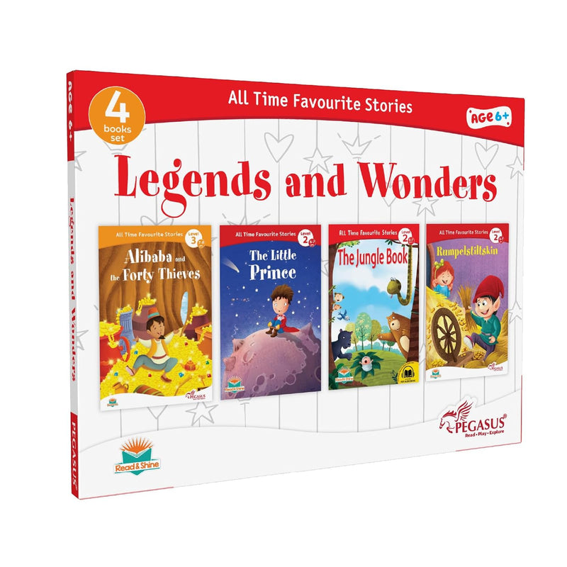 All Time Favorite Stories for Kids | Legends and Wonders 4-Book Set | ( Age 4+ Years )