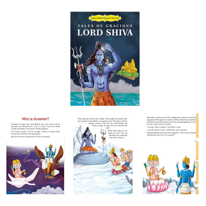Indian Mythological Stories for 2+ Yrs Kids- Set of 5 Books - Lord Rama, Shiva, Krishna, Ganesha & Hanuman (Illustrated)