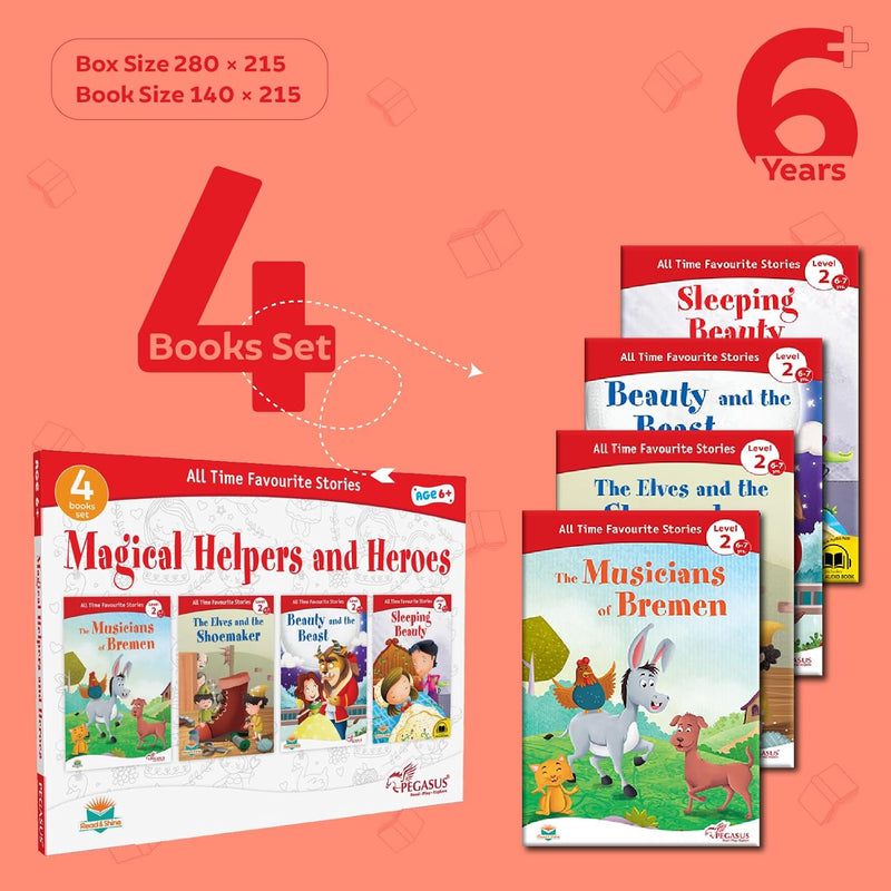 Magical Helpers and Heroes Books for Kids | 4 Classic Stories | Fairy Tales Collection | ( Age 4+ Years )