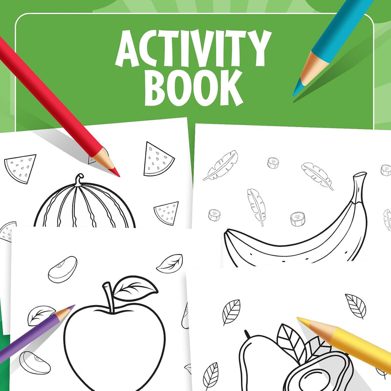 Fruits and Vegetables Colouring Book for Kids | 100 Sticker Activity Book | ( Age 3+ Years)