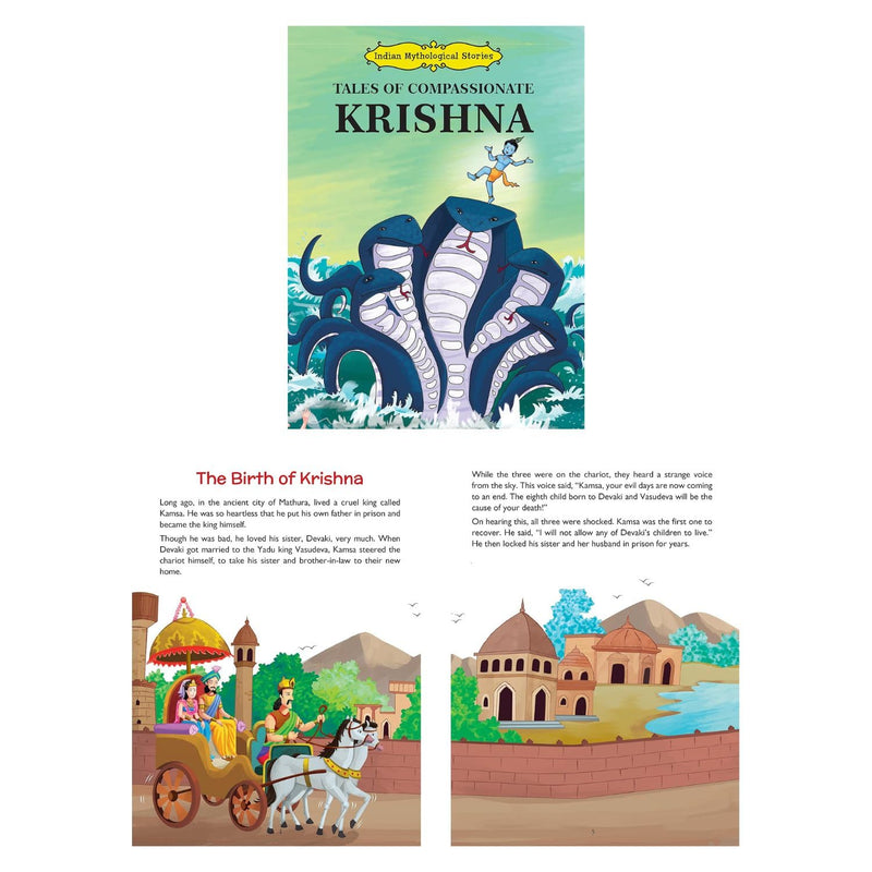 Indian Mythological Stories for 2+ Yrs Kids- Set of 5 Books - Lord Rama, Shiva, Krishna, Ganesha & Hanuman (Illustrated)
