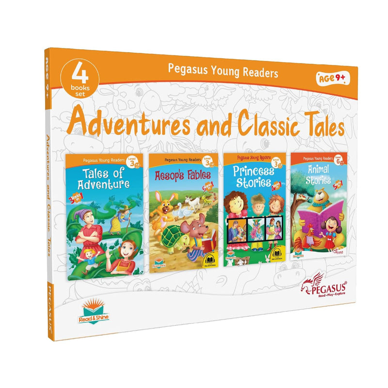 Adventures and Classic Tales 4 Books Set for Kids | Pegasus Young Readers | ( Age 4+ Years )