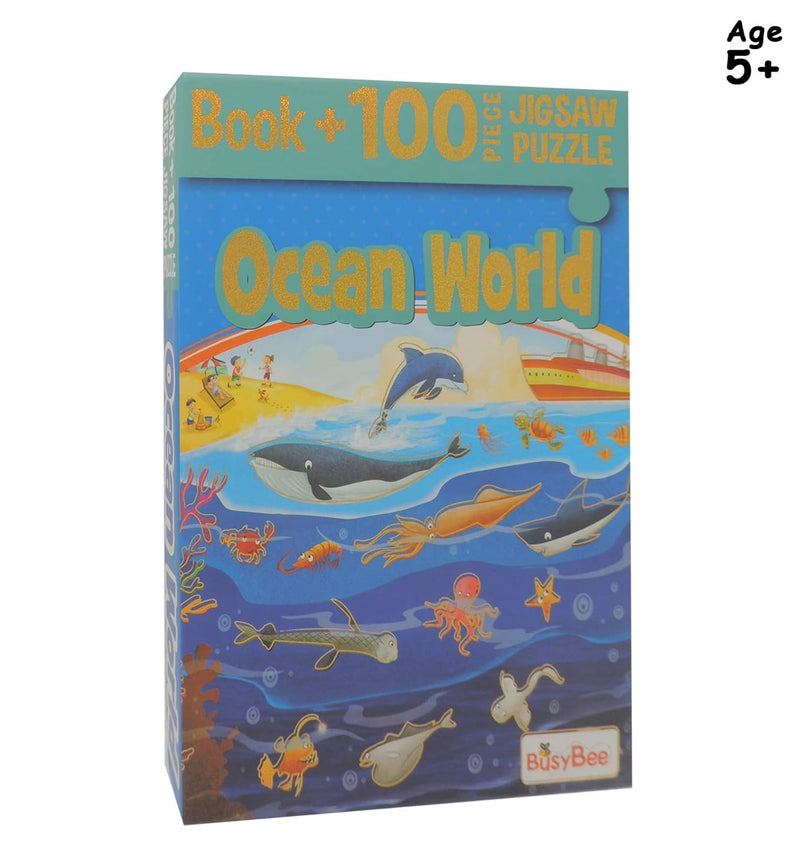 Ocean World - Book + 100 Pieces Jigsaw Puzzle