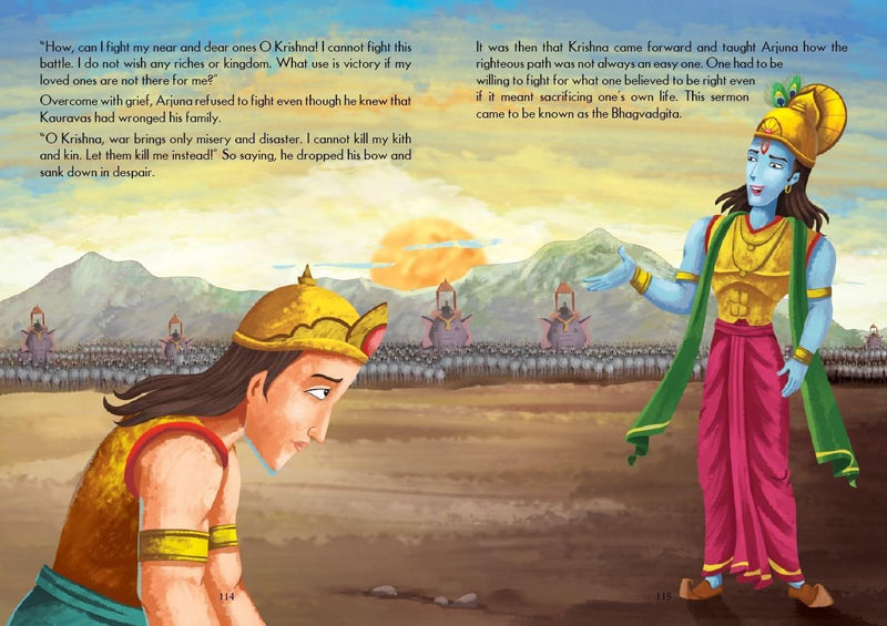 Pegasus Religious Books Set of 2- Shrimad Bhagavad Gita & Mahabharata for Children
