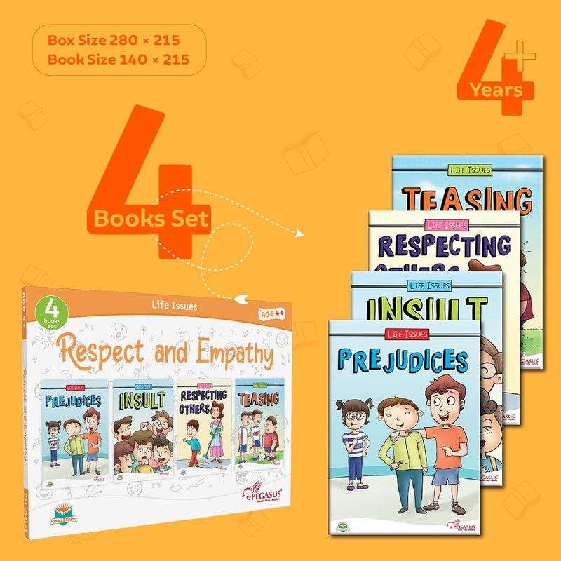 Respect and Empathy Books for Kids | 4-Book Set on Kindness & Good Behaviour | ( Age 4+ Years )