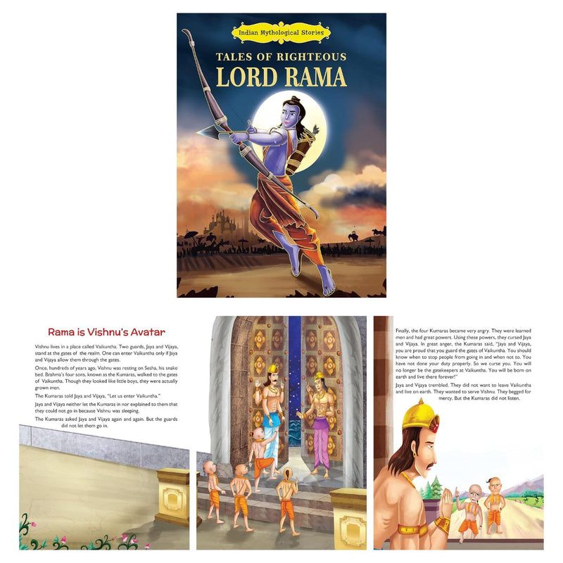 Indian Mythological Stories for 2+ Yrs Kids- Set of 5 Books - Lord Rama, Shiva, Krishna, Ganesha & Hanuman (Illustrated)