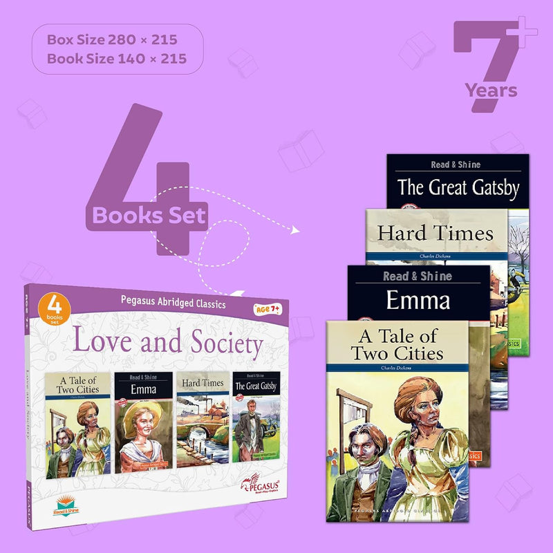 Set of 4 Classic Story Books for Kids | Love and Society | Abridged Classics | ( Age 4+ Years )
