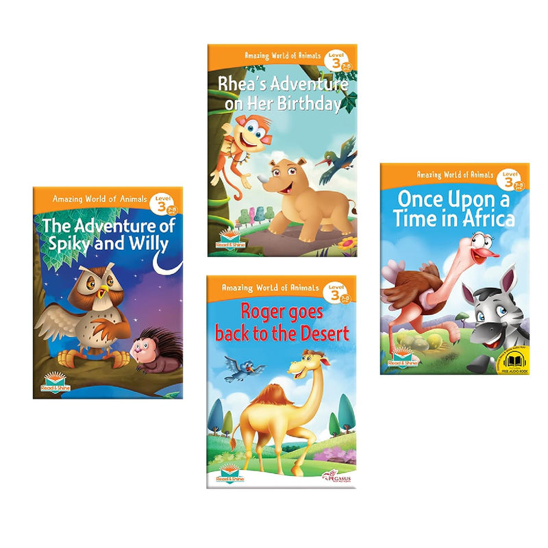 Animal Adventure Books for Kids | Exciting Journeys 4-Book Collection | ( Age 4+ Years )