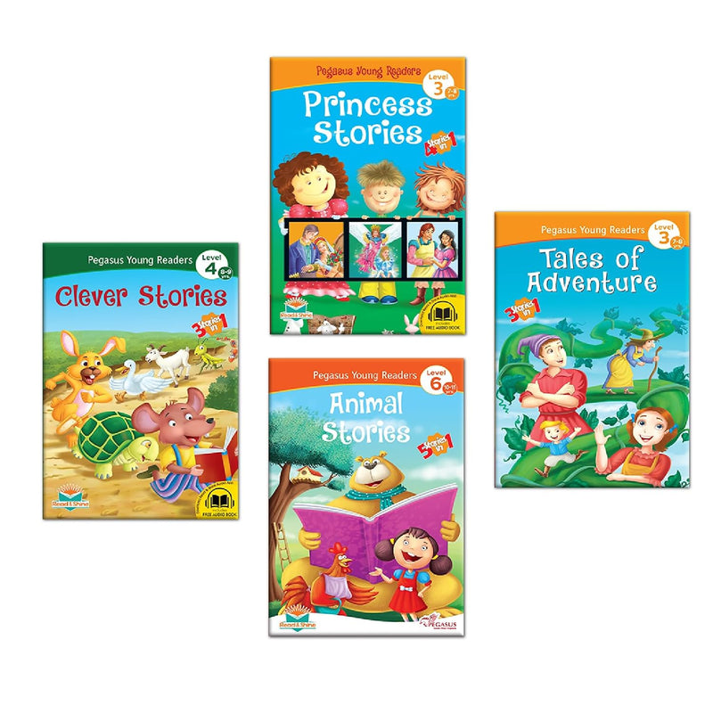 Adventures and Classic Tales 4 Books Set for Kids | Pegasus Young Readers | ( Age 4+ Years )