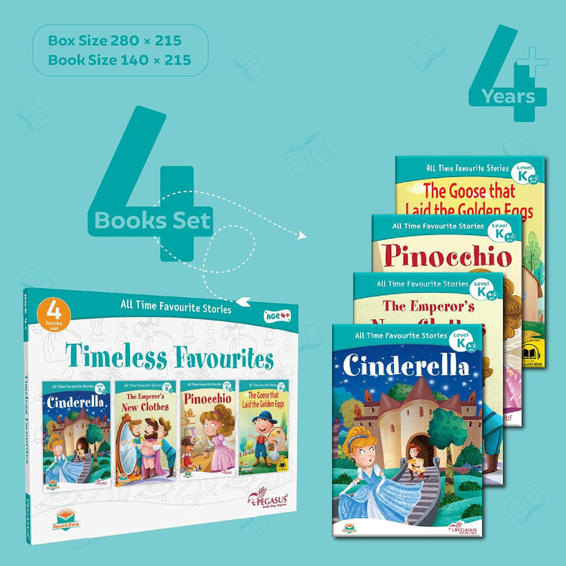 Classic Story Books for Kids | Timeless Favourites 4-Book Collection | ( Age 4+ Years )