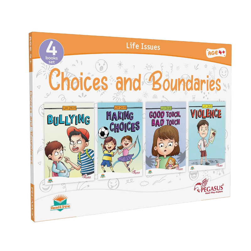 Choices and Boundaries 4-Book Set for Kids | Making Choices, Bullying, Safety & Boundaries | ( Age 4+ years)
