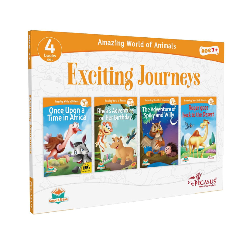 Animal Adventure Books for Kids | Exciting Journeys 4-Book Collection | ( Age 4+ Years )