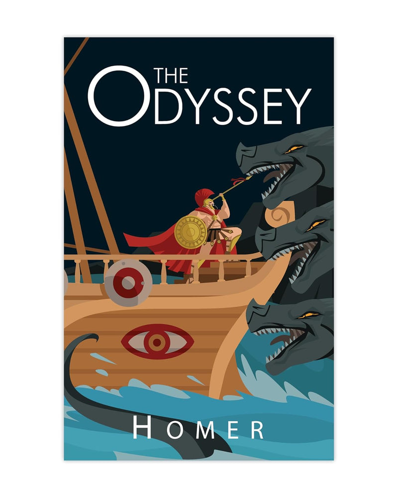 Set of 5 Fiction Books for Adults & Child - The Odyssey, Frankenstein, The Great Gatsby, Animal Farm, 1984