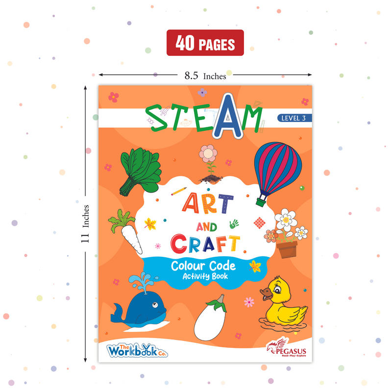Coloring Book Steam Method STEAM Art and Craft – Color Code Activity Book – Level 2 — pegasusforkids