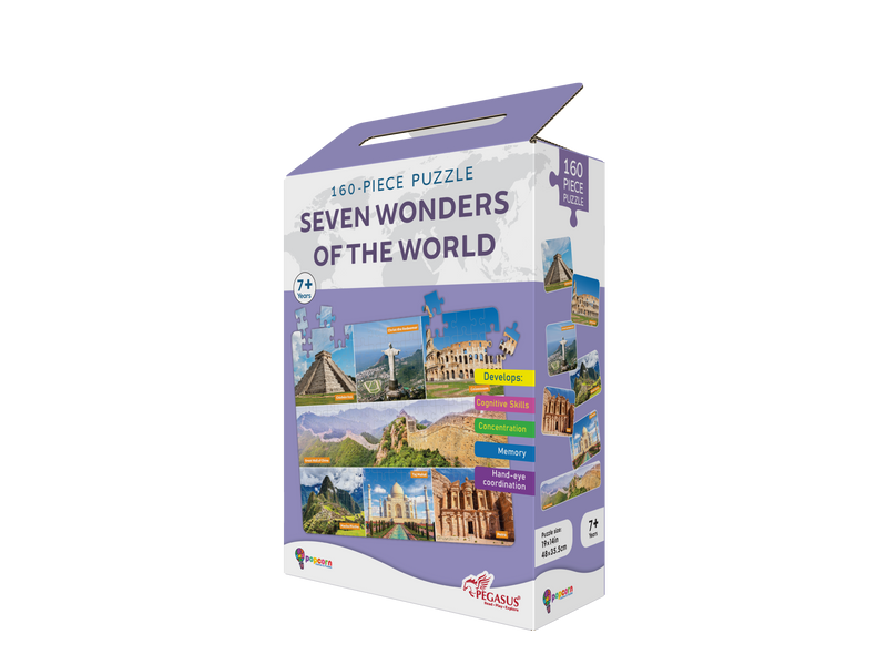 160-Piece Jigsaw Puzzle – 7 Wonders of the World | Fun & Educational Puzzle for Kids