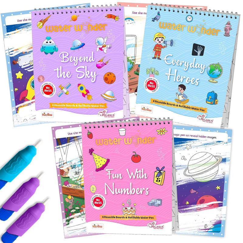 Set of 3(Water Wonder)-Beyond Sky , Everyday Heroes & Numbers | Age 2+ Years