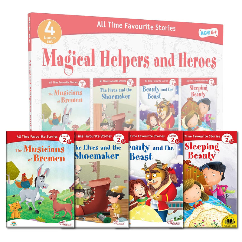 Magical Helpers and Heroes Books for Kids | 4 Classic Stories | Fairy Tales Collection | ( Age 4+ Years )