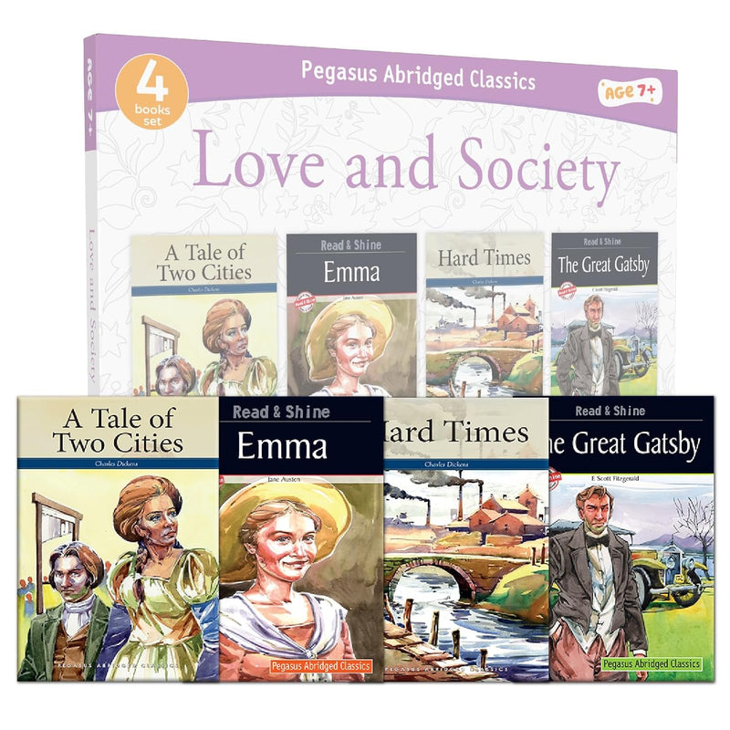 Set of 4 Classic Story Books for Kids | Love and Society | Abridged Classics | ( Age 4+ Years )