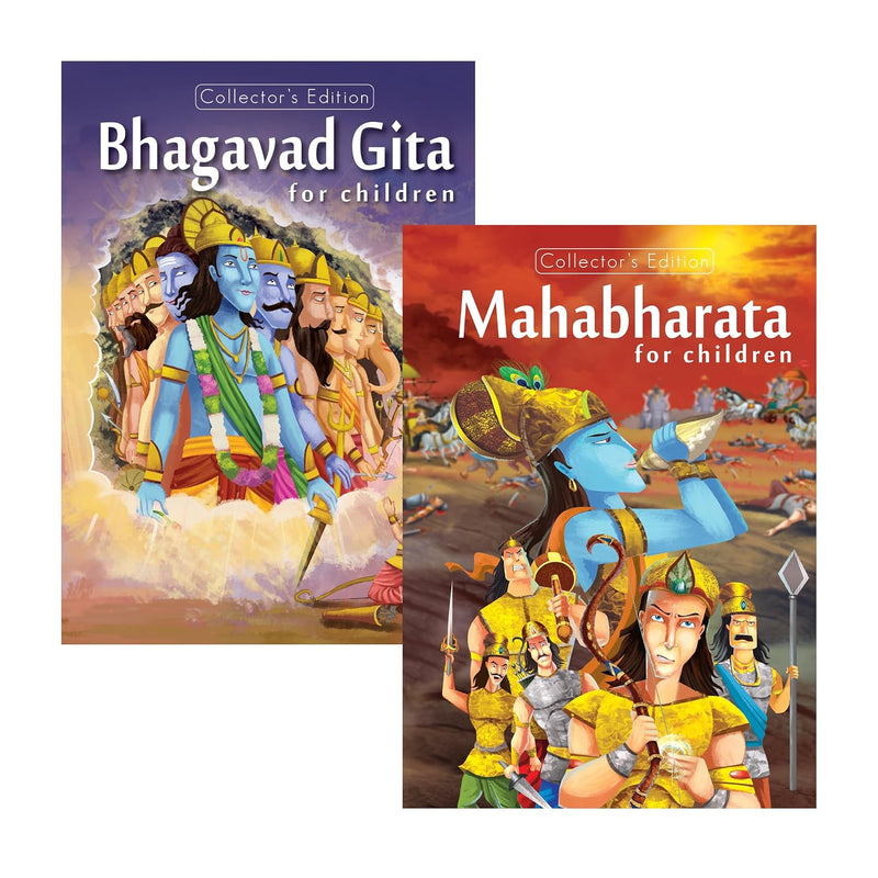 Pegasus Religious Books Set of 2- Shrimad Bhagavad Gita & Mahabharata for Children