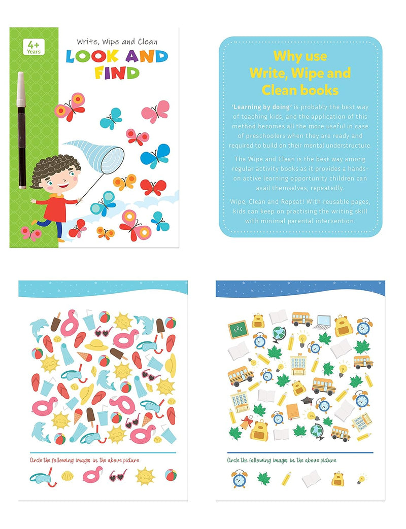 Brain Booster Wipe & Clean Activity Books Set of 4