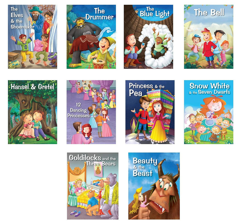 Set of 10 Grimm's Tales Picture Story Books for 3+