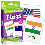 World Flags Flash Cards for Kids | 40 Country Flag Cards | Early Learning and Geography | ( Age 2+ Years)