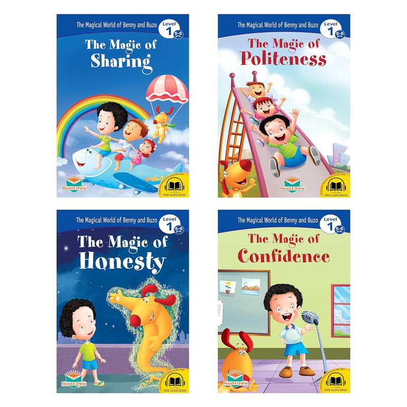 Pegasus Moral Books Combo-Magic of Honesty, Confidence, Politeness, Sharing | Set of 4 Books