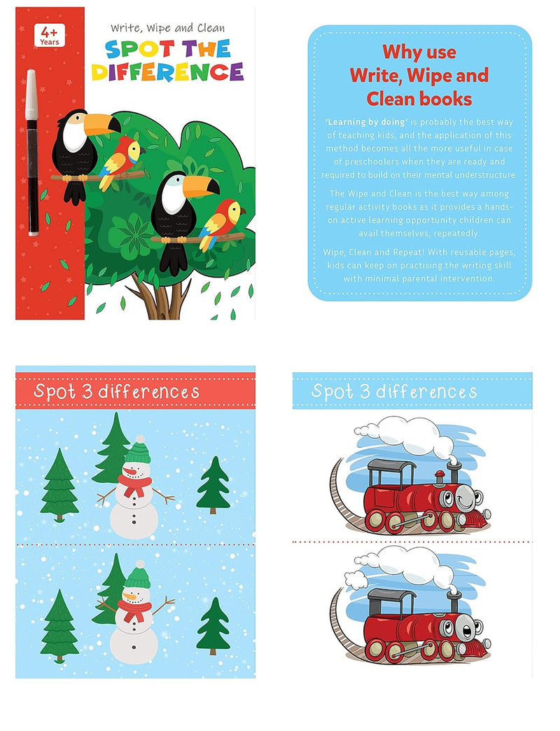 Brain Booster Wipe & Clean Activity Books Set of 4