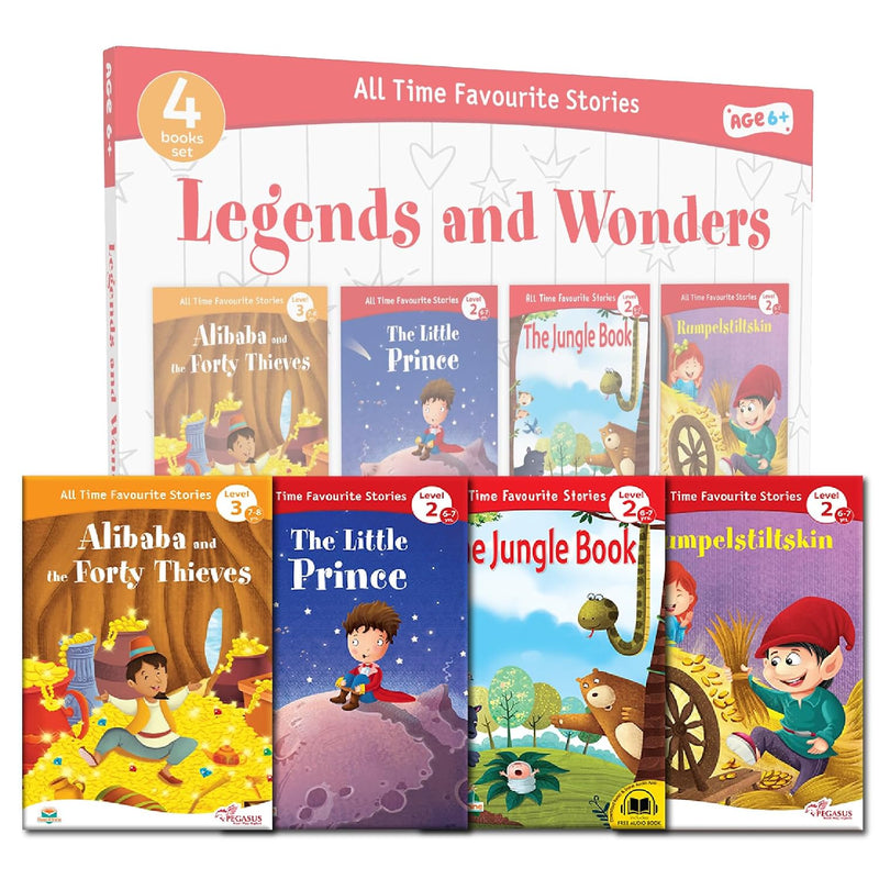 All Time Favorite Stories for Kids | Legends and Wonders 4-Book Set | ( Age 4+ Years )