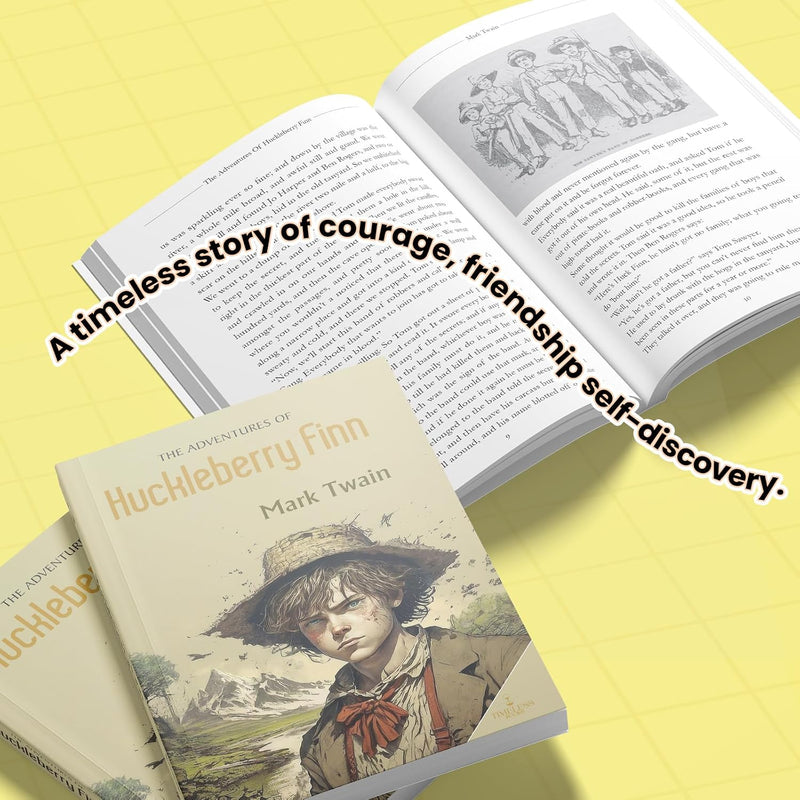 The Adventures of Huckleberry Finn | Mark Twain Classic Novel | Classic Adventure books for Young Readers Adults
