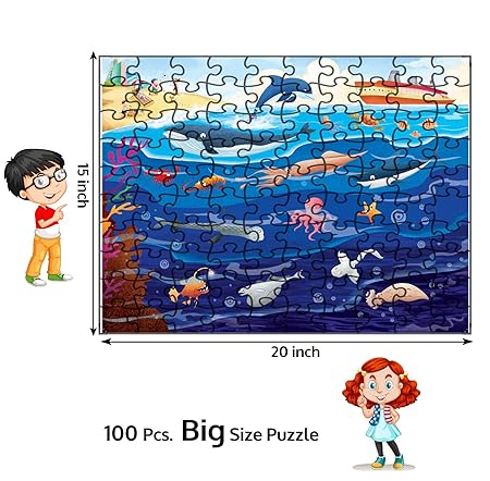 Ocean World - Book + 100 Pieces Jigsaw Puzzle