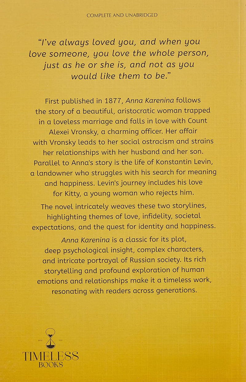 Anna Karenina by Leo Tolstoy | Classic Russian Novel | Timeless Literature | For Young Readers