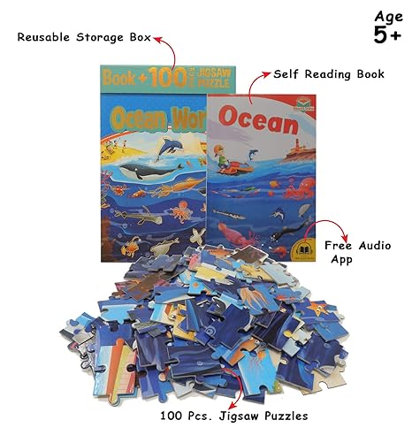 Ocean World - Book + 100 Pieces Jigsaw Puzzle