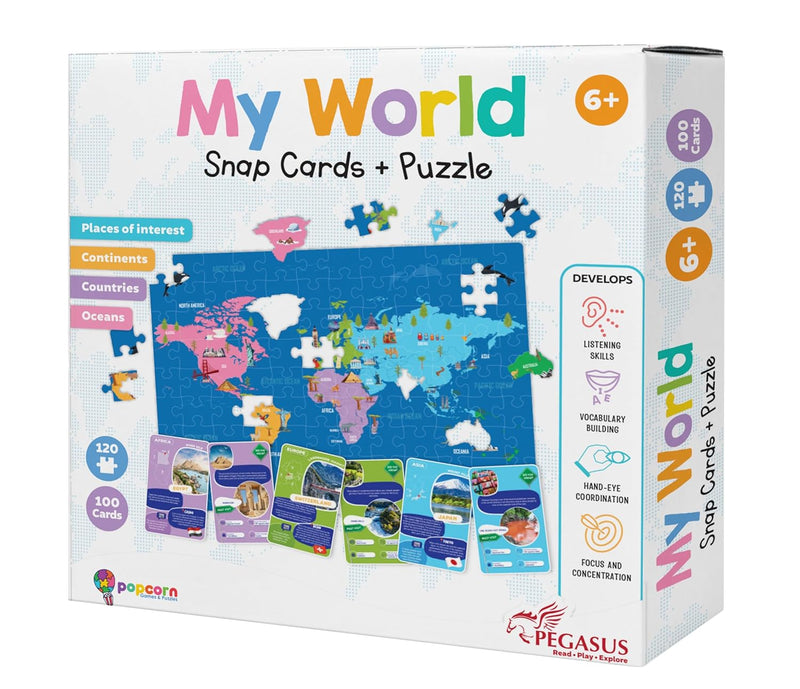 India Map Puzzle & Flash Cards for Kids | 84-Piece Educational Set | Age 6+