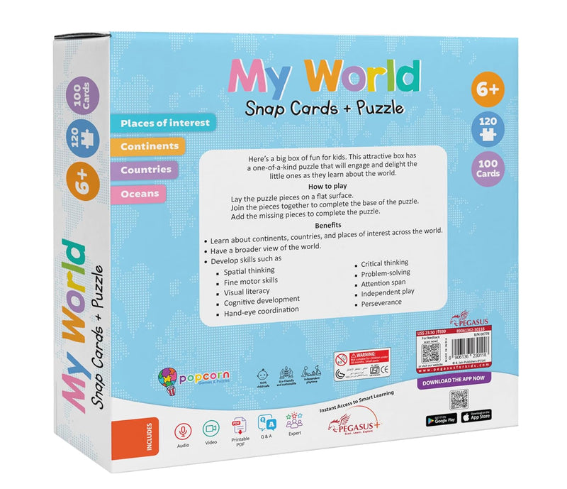 India Map Puzzle & Flash Cards for Kids | 84-Piece Educational Set | Age 6+