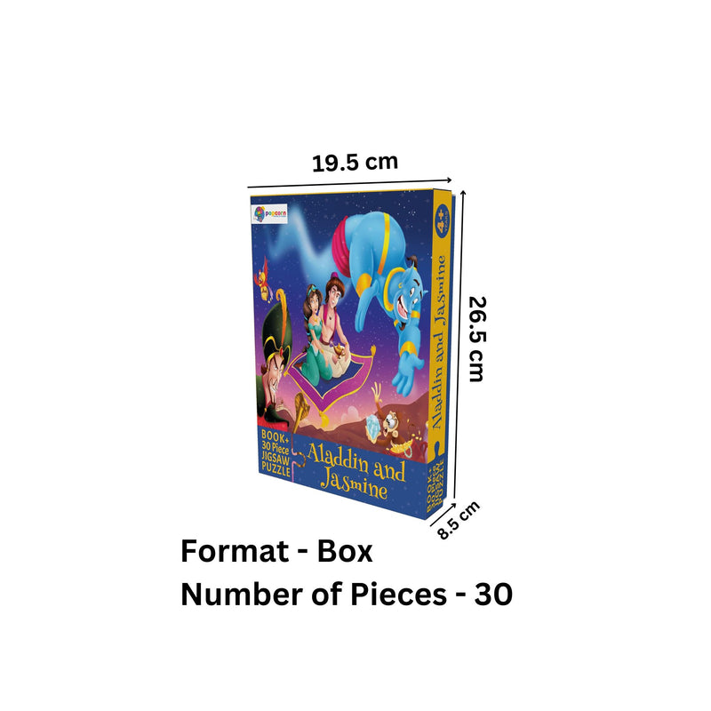 Aladdin and Jasmine – Book + 30-Piece Jigsaw Puzzle