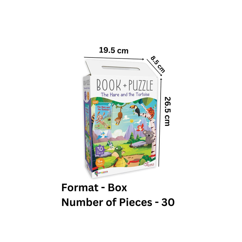 The Hare & The Tortoise – Book + 30-Piece Jigsaw Puzzle