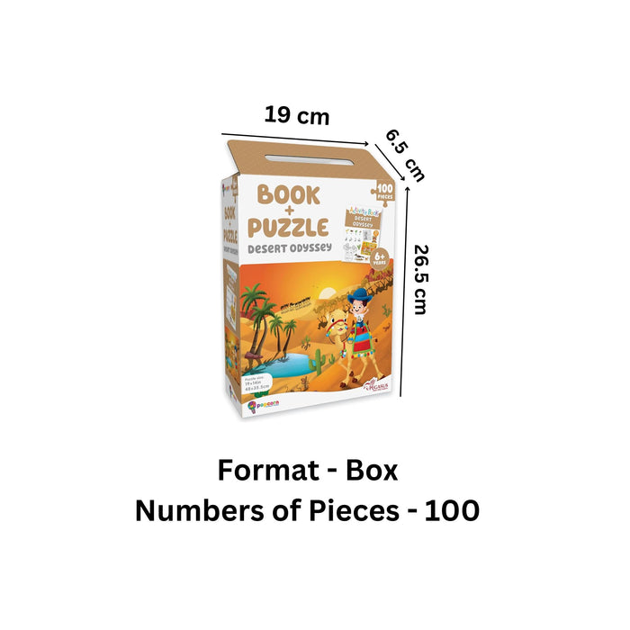 Desert Odyssey - Book+ 100 Piece Jigsaw Puzzle