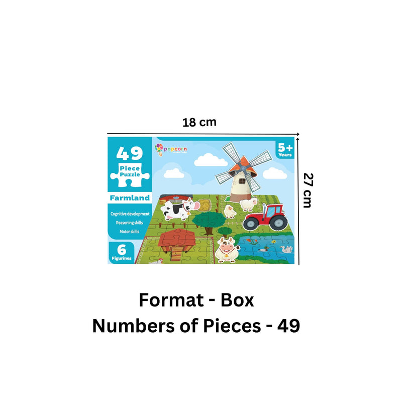 Popcorn Games & Puzzles – Farmland (49-Piece Jigsaw Puzzle)