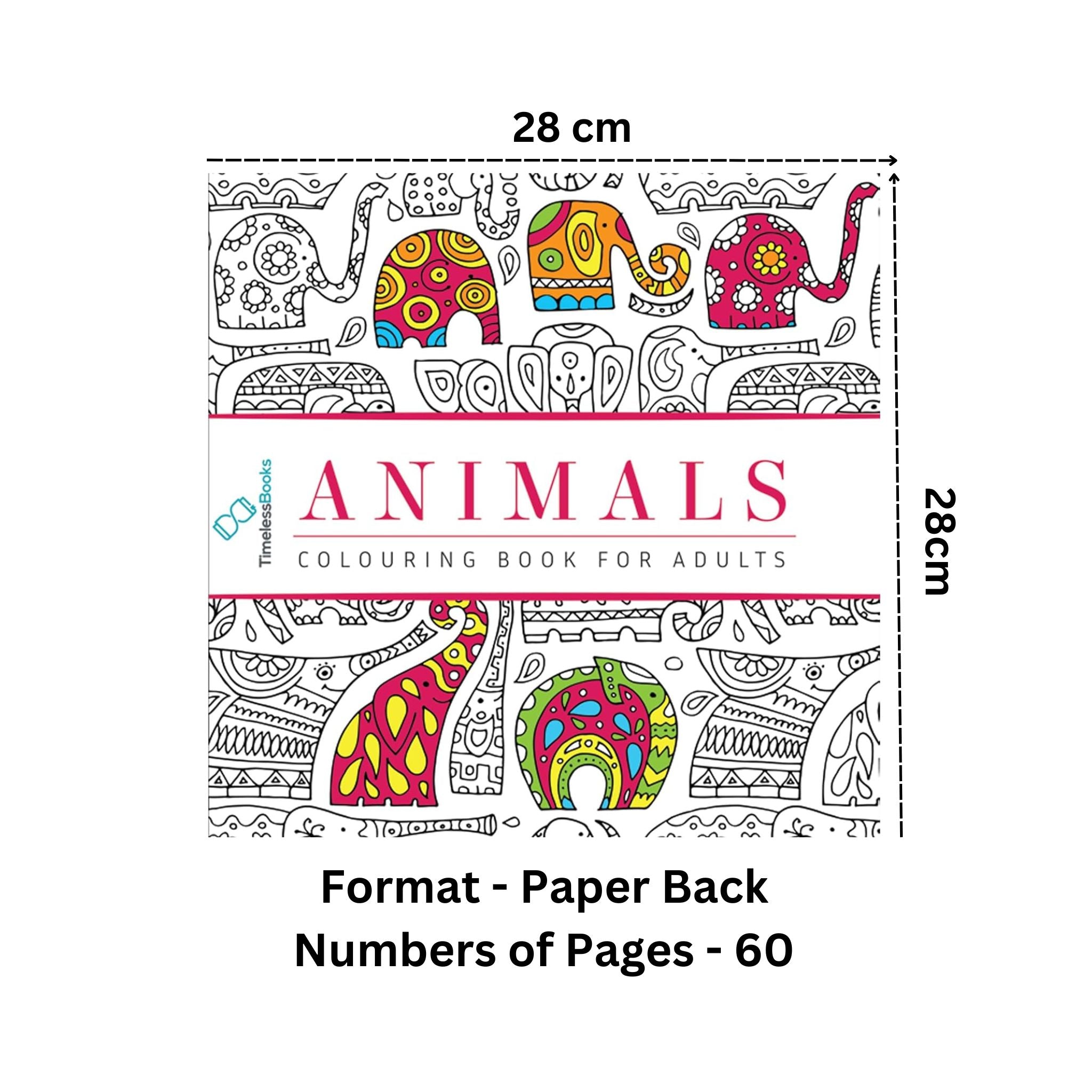 Animals - Adult Colouring Book - Paperback — pegasusforkids