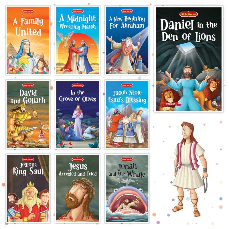 Bible Stories Set of 10 Books for Kids | Includes "A Midnight Wrestling Match," "A New Beginning for Abraham," "A Family United," and More | Inspiring Tales to Nurture Faith and Imagination