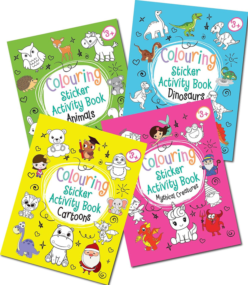 Set of 4 Colouring Sticker Activity Book