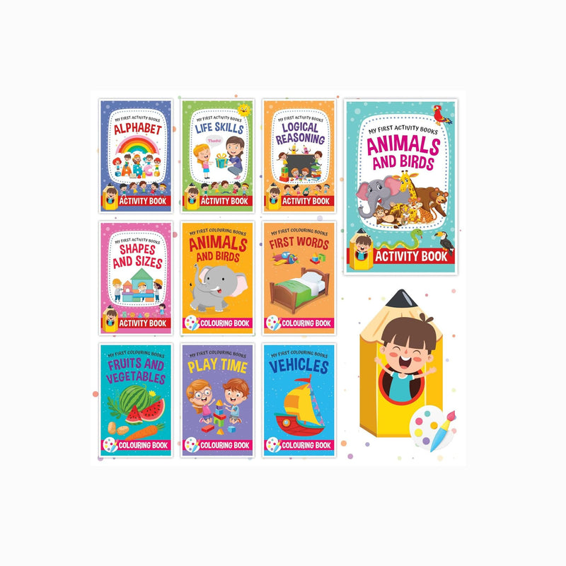 My First Activity & Colouring Book - Set of 10 Book