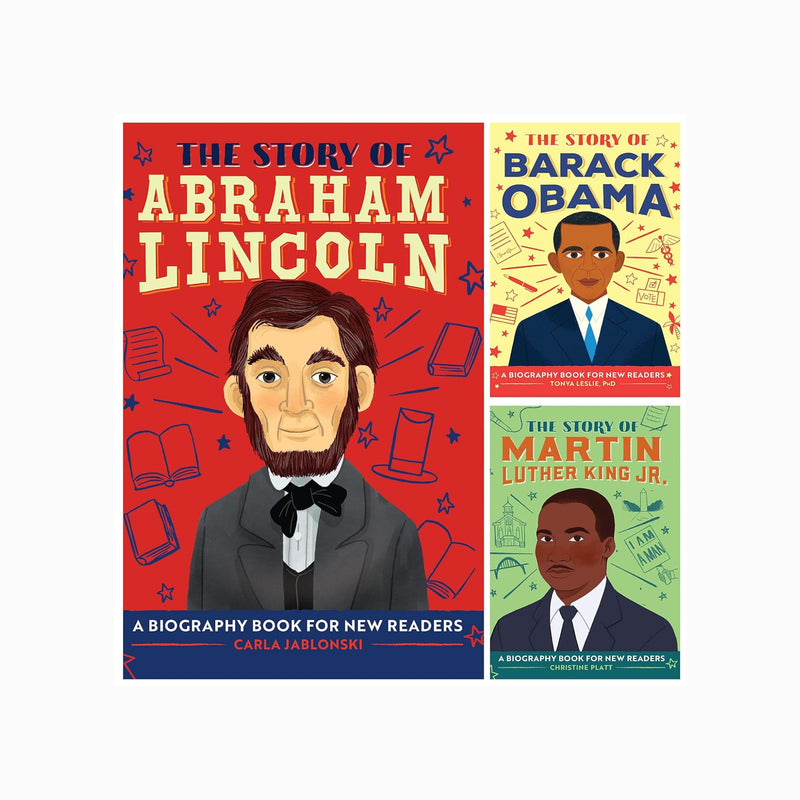 Abraham Lincoln, Barack Obama and Martin Luther King Jr. (Set of 3 Books)