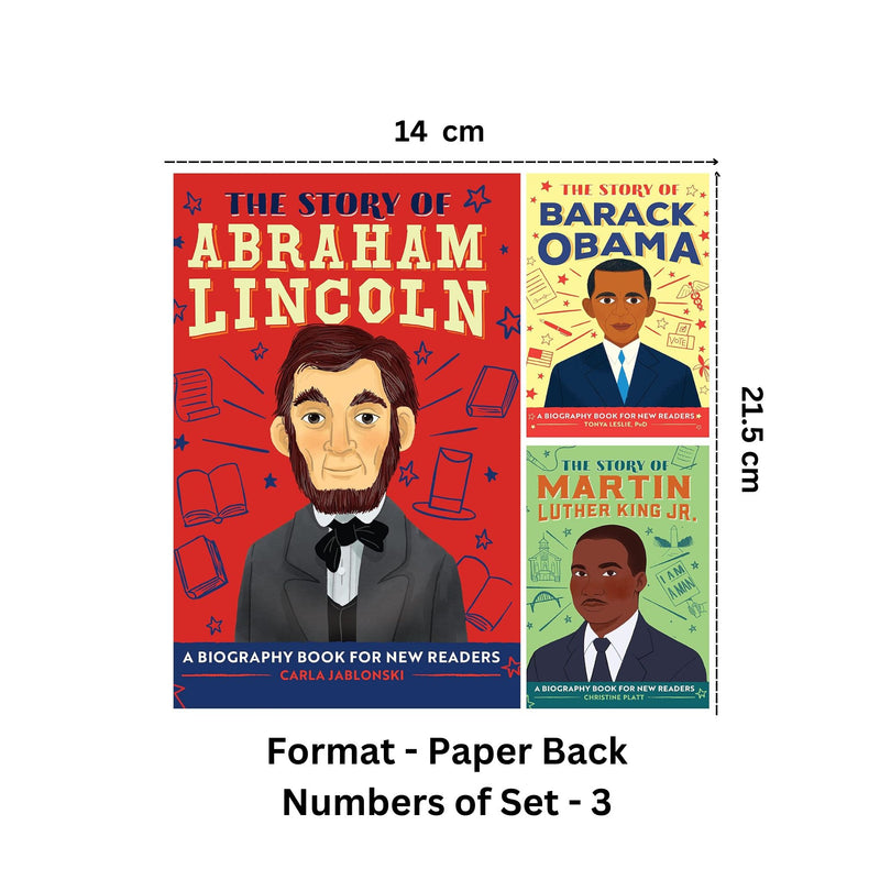 Abraham Lincoln, Barack Obama and Martin Luther King Jr. (Set of 3 Books)